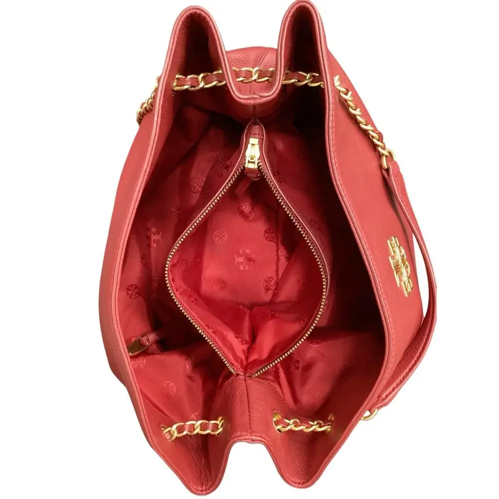 Tory Burch Purse Women 1Size Straps Partially With Chain Britten Pebbled Leather